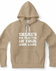 Brown hoodie with white text reading “THERE’S NO TRAFFIC IN YOUR OWN LANE” — solo queen energy from CollegeWares.