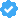 Spinning blue verification badge with a white checkmark — animated loop symbolizing official status, approval, or authenticity.