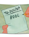 Flag featuring a cartoon Patrick Star hand holding a “To-Do List” reading “Bool” — party slang dorm flag from CollegeWares.