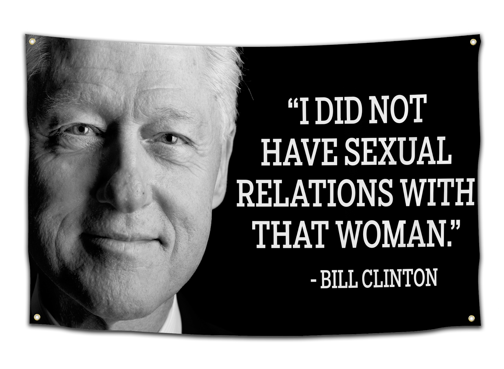 Bill Clintons Sexual Relations Flag Collegewares Retro Quote