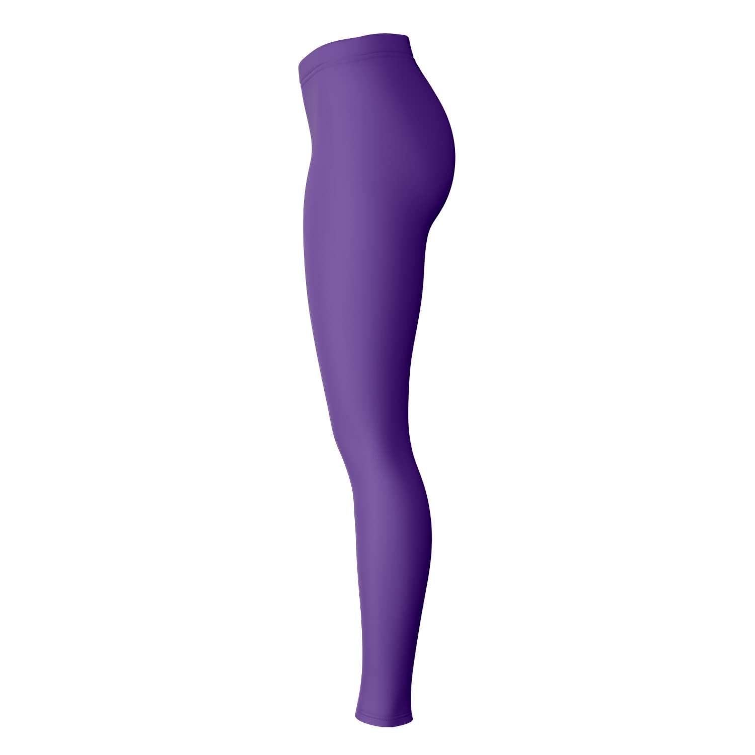 Right-side view of rich purple leggings panel in Clemson-inspired design — sleek collegiate style from CollegeWares.