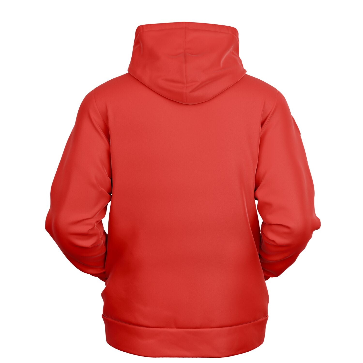 Bright red hoodie featuring a parody pizza logo with bold white and black text saying “Finna Nut” — funny college hoodie from CollegeWares.
