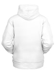 White hoodie with galaxy-colored text reading “Hakuna Ma’Vodka” and subtitle “It means no memories for the rest of your night” — funny drinking hoodie from CollegeWares.