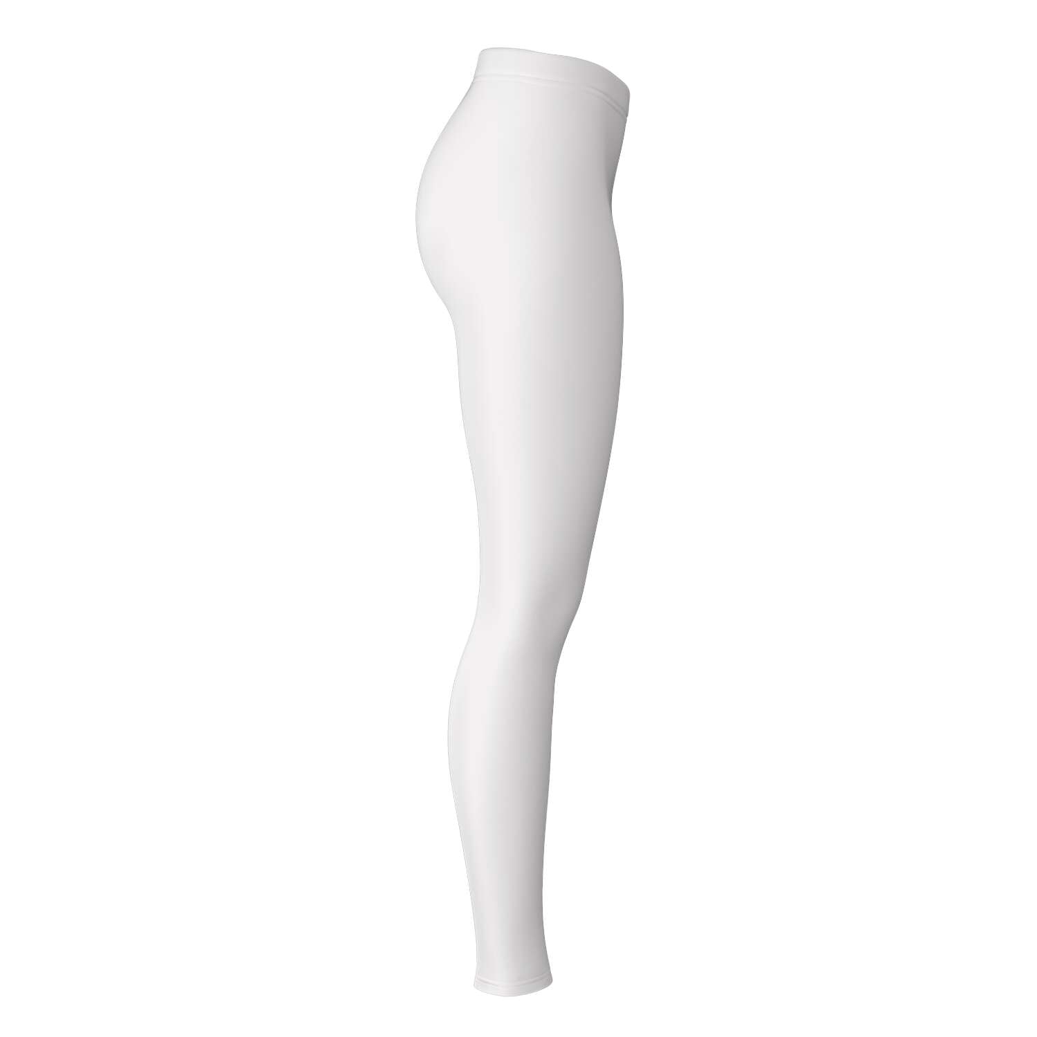 Left-side view of white leggings panel — clean collegiate energy from CollegeWares.