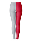 Back image of Ohio State leggings with crisp red and gray split — sporty fanwear for Buckeyes fans.