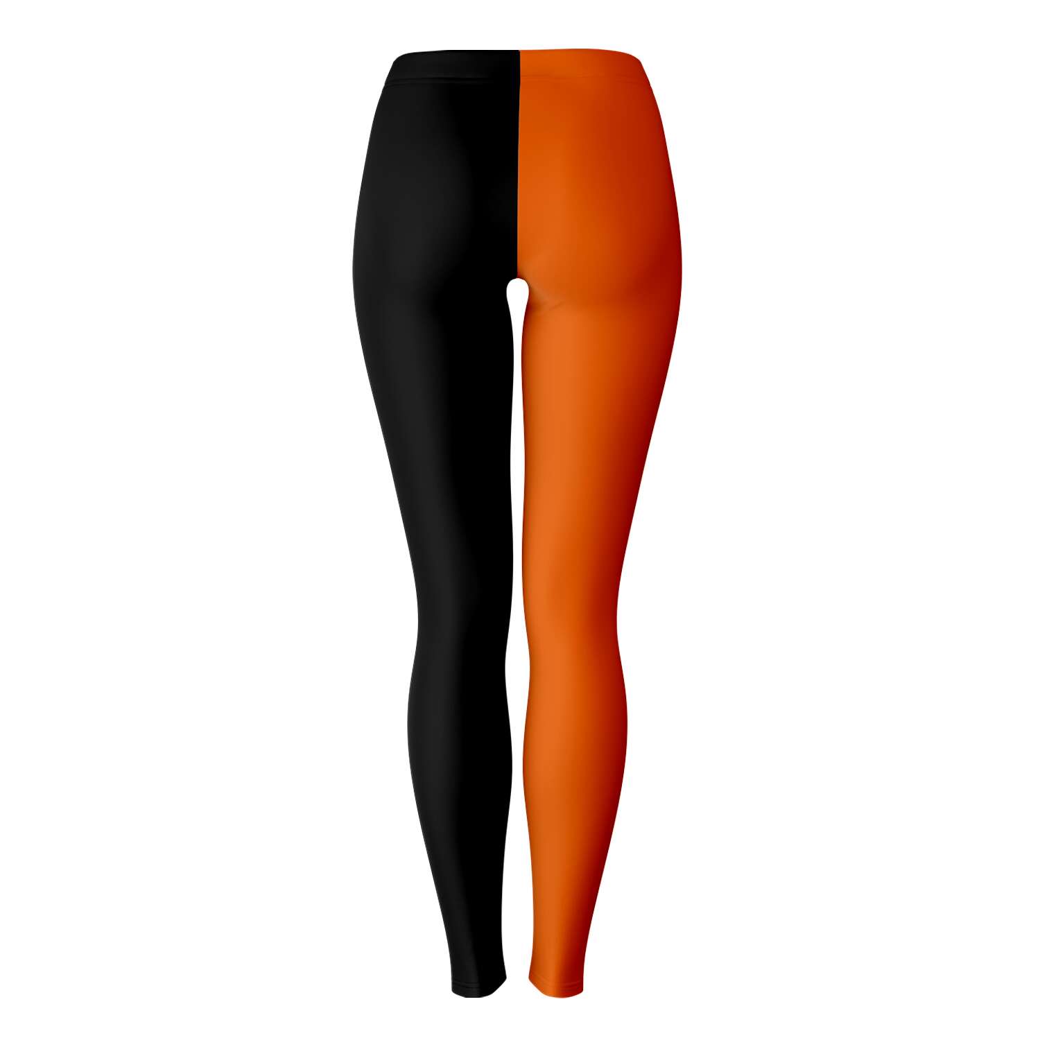 Back view of Oregon State color leggings featuring bold contrasting panels — vibrant and sporty vibe from CollegeWares.