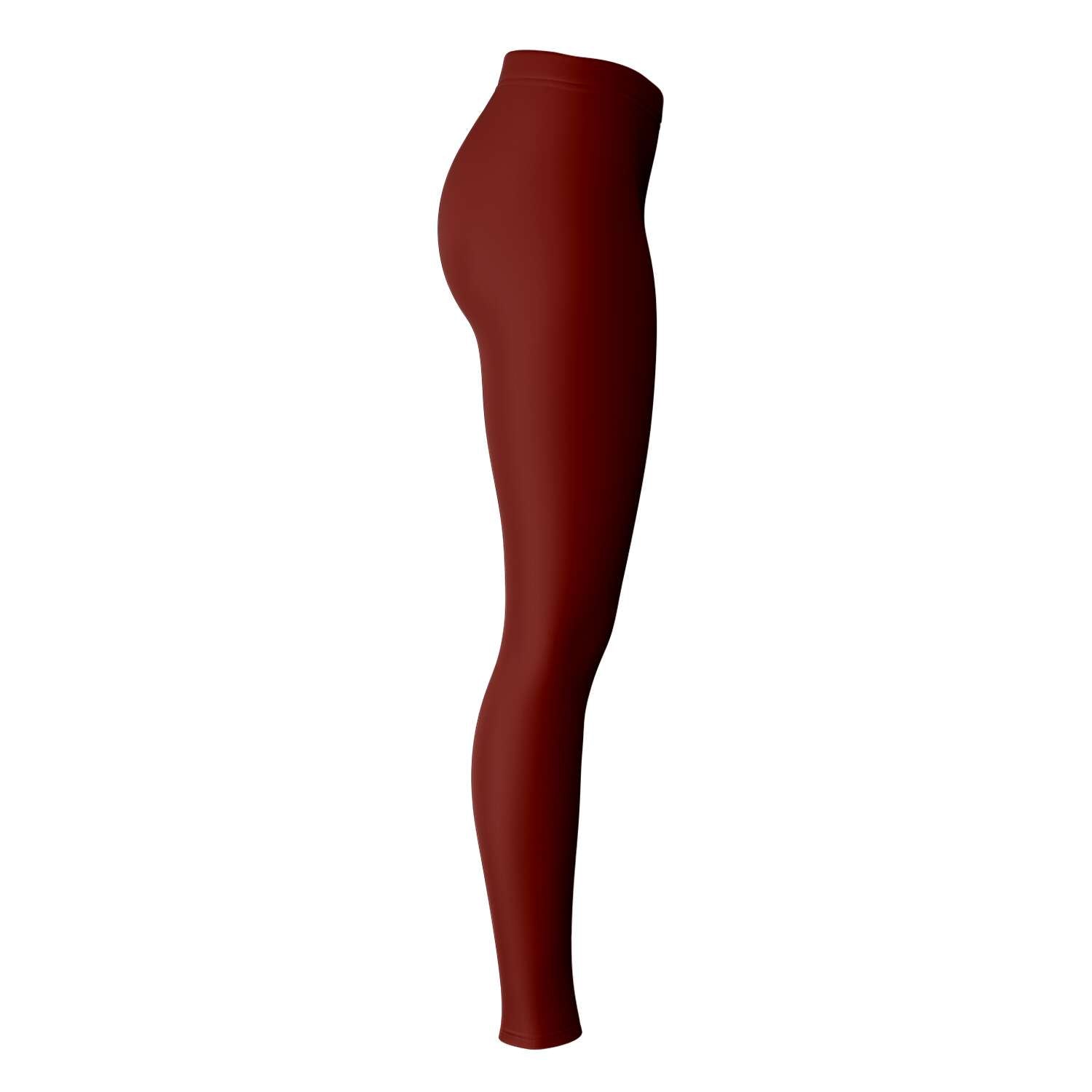 Left-side view of maroon panel Texas A&M color leggings — bold and clean maroon fanwear from CollegeWares.