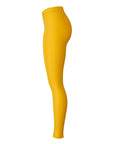 Right-side view of gold panel UCLA leggings — bright, pride-packed design by CollegeWares.