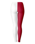 Back image of Alabama color leggings in crimson and white — bold fan apparel with athletic edge from CollegeWares.