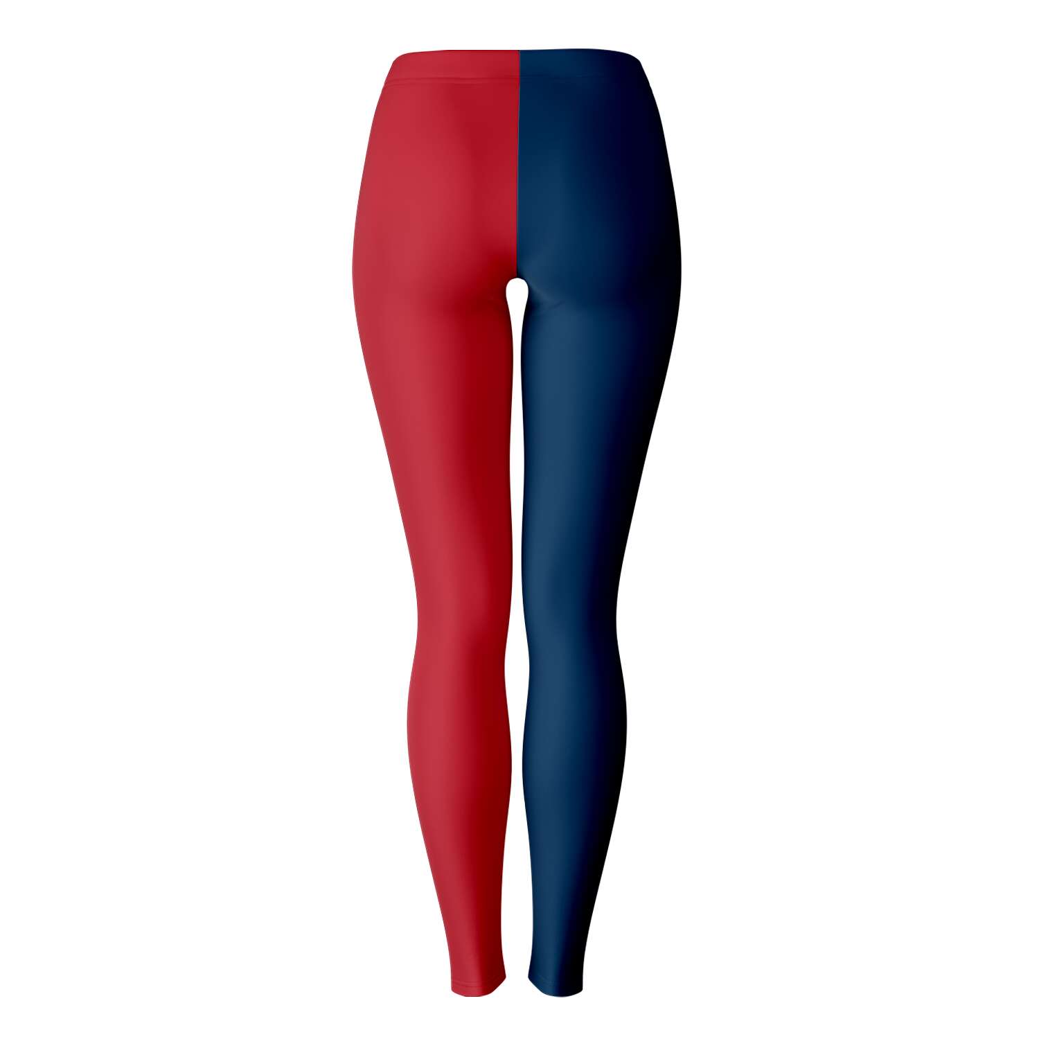 Back view of Arizona color leggings with red and navy split — spirited fanwear with athletic style from CollegeWares.