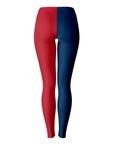Back view of Arizona color leggings with red and navy split — spirited fanwear with athletic style from CollegeWares.