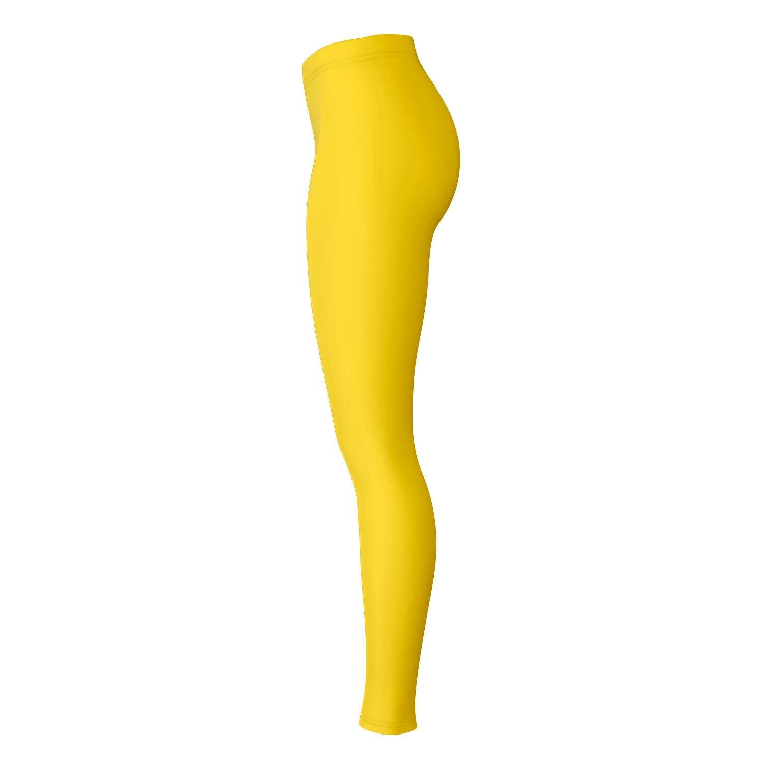 Right-side view of gold panel Iowa leggings — standout game day flair from CollegeWares.