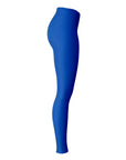 Left-side view of blue panel Kentucky leggings — fierce and sporty Wildcat style from CollegeWares.