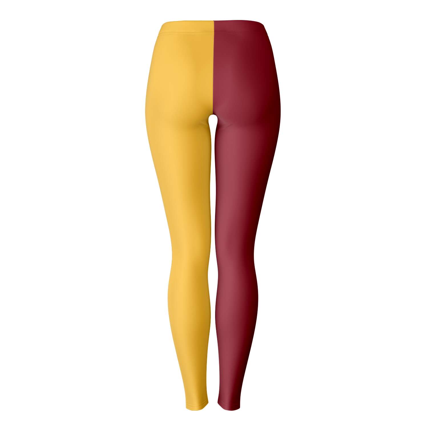 Back image of maroon and gold Gophers leggings with clean split design — spirited Minnesota fanwear from CollegeWares.