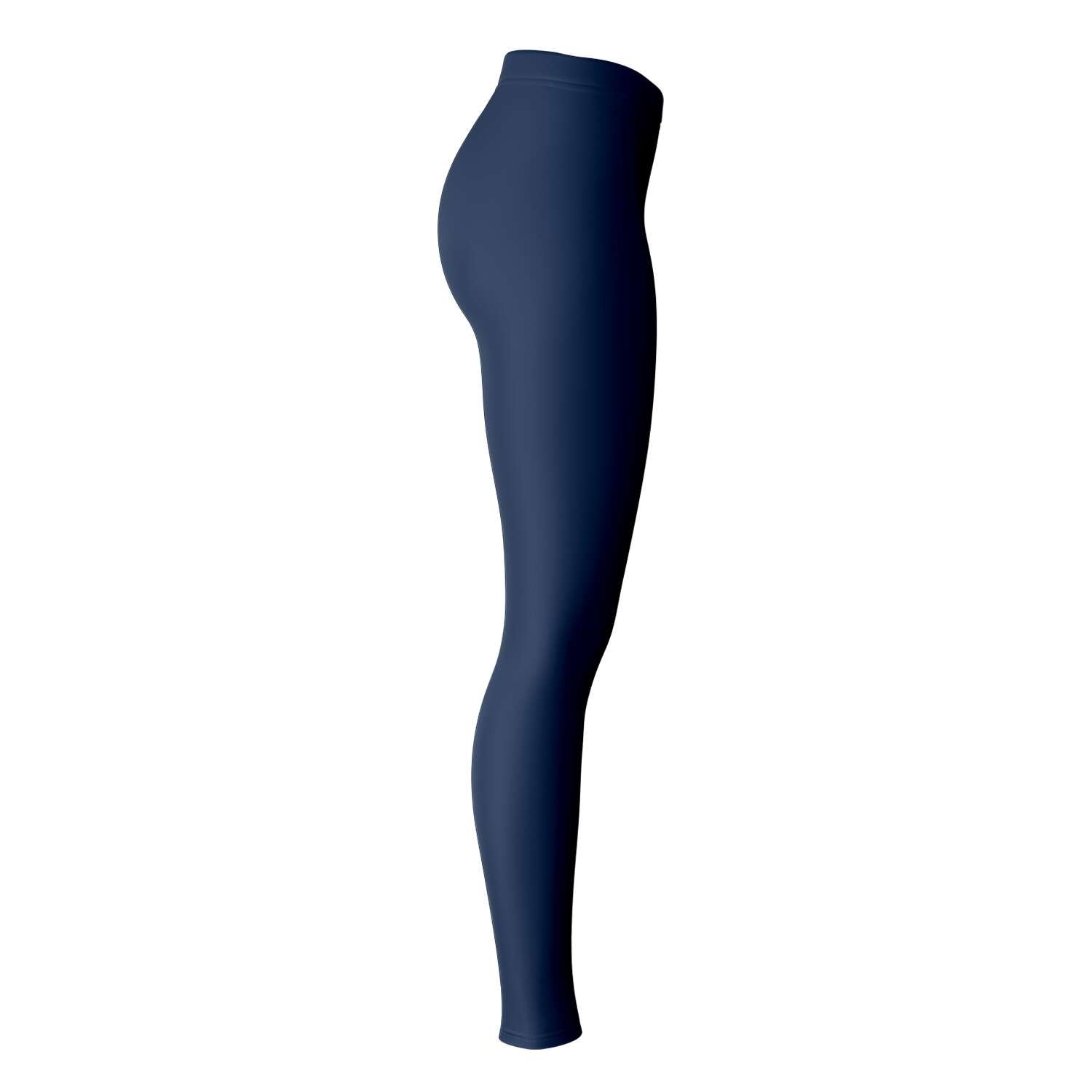 Left-side view of navy panel Ole Miss leggings — classic Rebel pride style from CollegeWares.