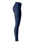 Left-side view of navy panel Ole Miss leggings — classic Rebel pride style from CollegeWares.