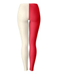 Back view of Nebraska Huskers leggings with bold scarlet and cream design — spirited college fanwear from CollegeWares.