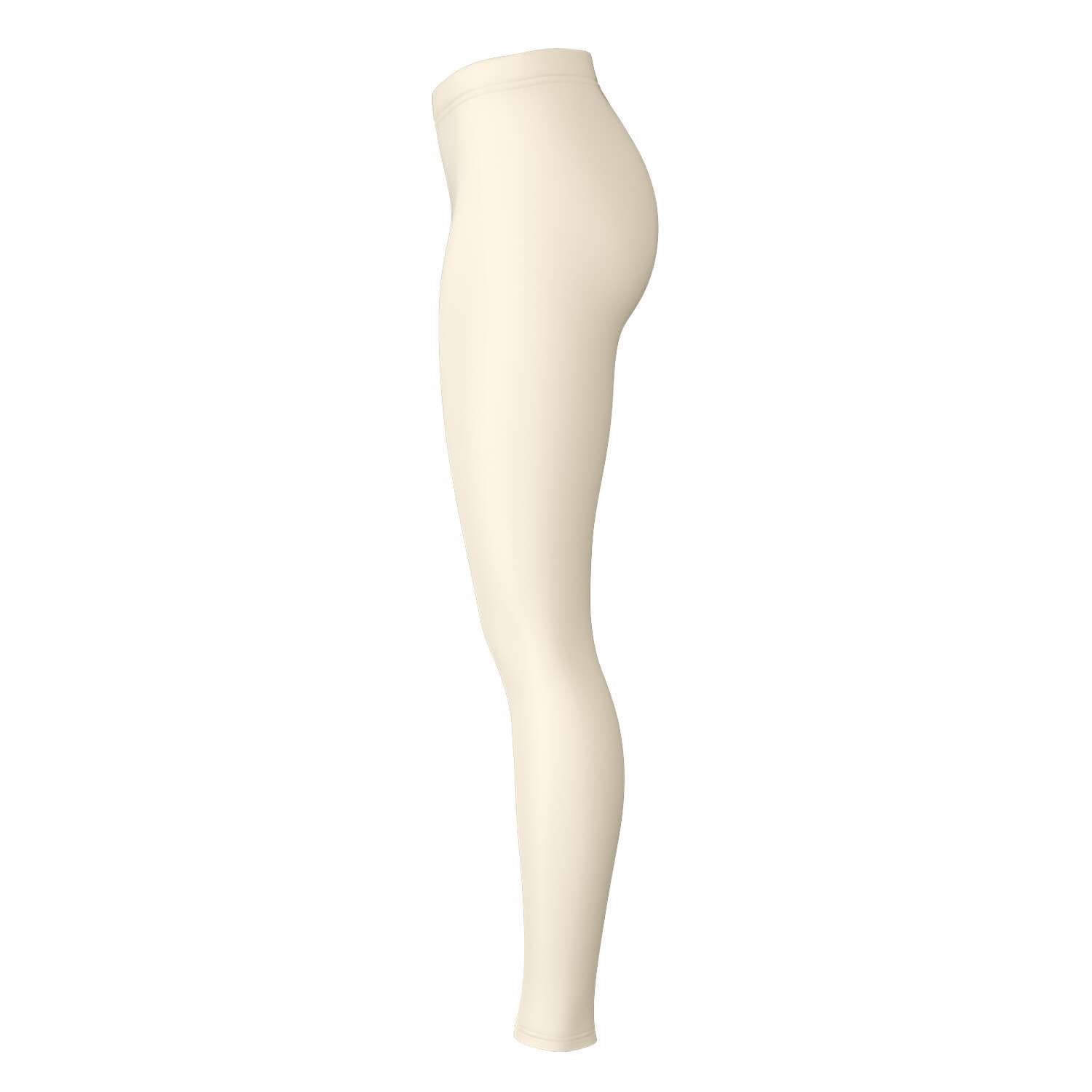 Right-side view of cream panel Nebraska leggings — clean and classic fan style by CollegeWares.