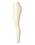 Right-side view of cream panel Nebraska leggings — clean and classic fan style by CollegeWares.