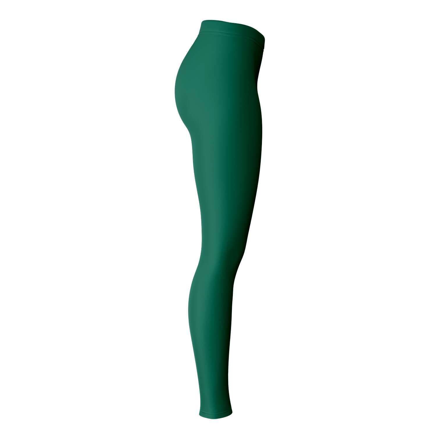 Left-side view of green panel Oregon Ducks leggings — bold school pride gear by CollegeWares.