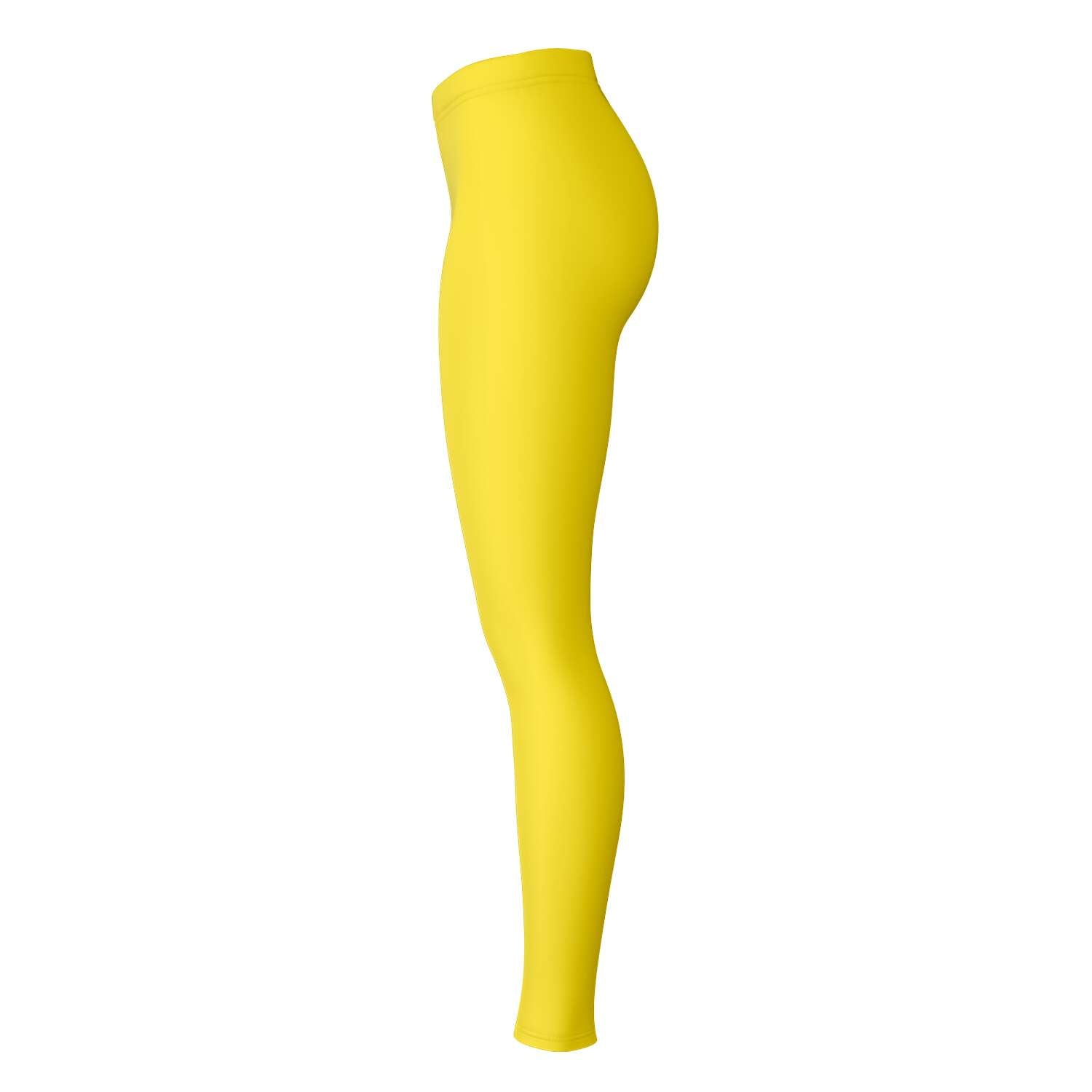 Right-side view of yellow panel Oregon leggings — energetic collegiate vibe by CollegeWares.