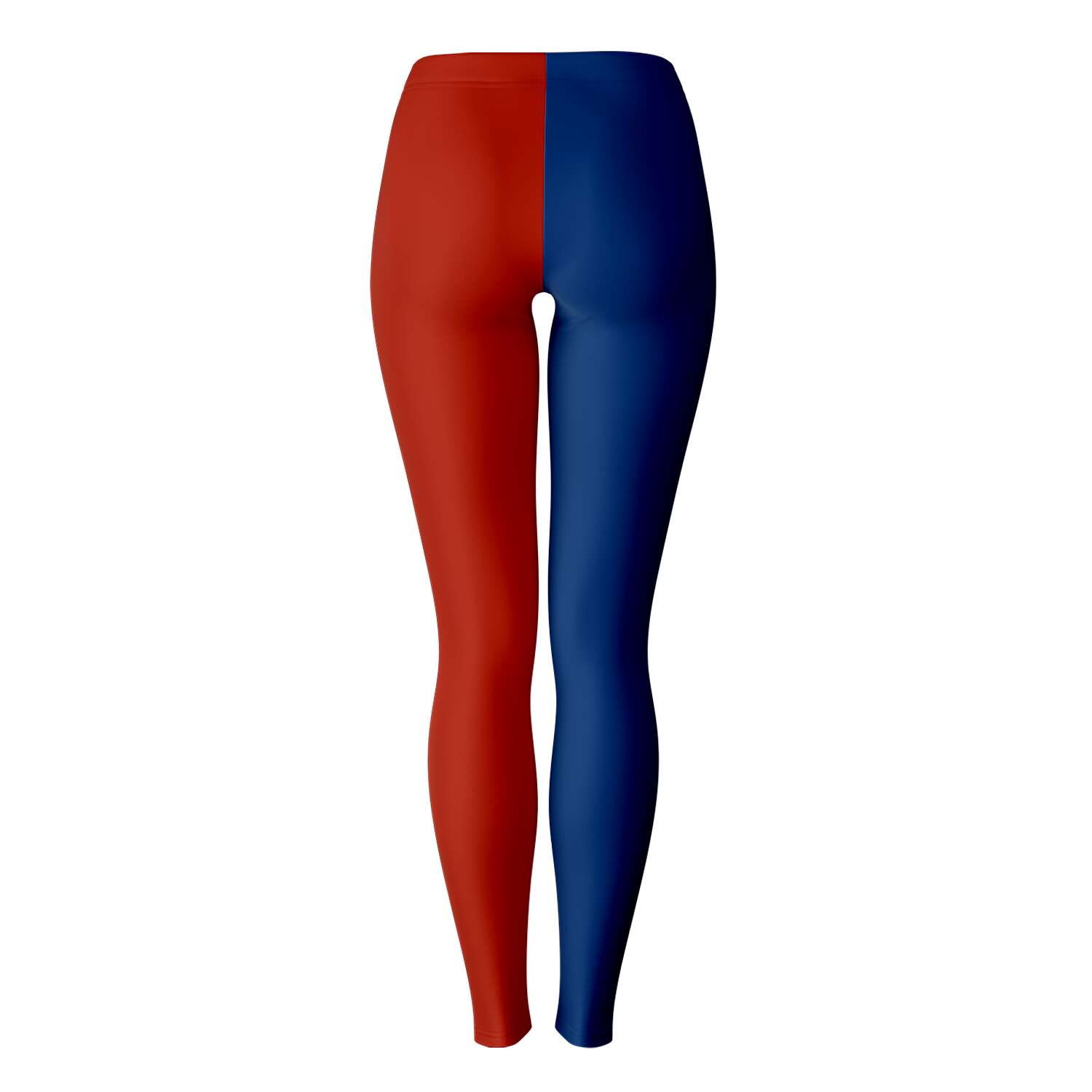 Back image of Penn leggings with symmetrical two-tone design — stylish student wear by CollegeWares.