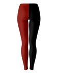Back view of garnet and black South Carolina leggings with bold split design — fanwear from CollegeWares.