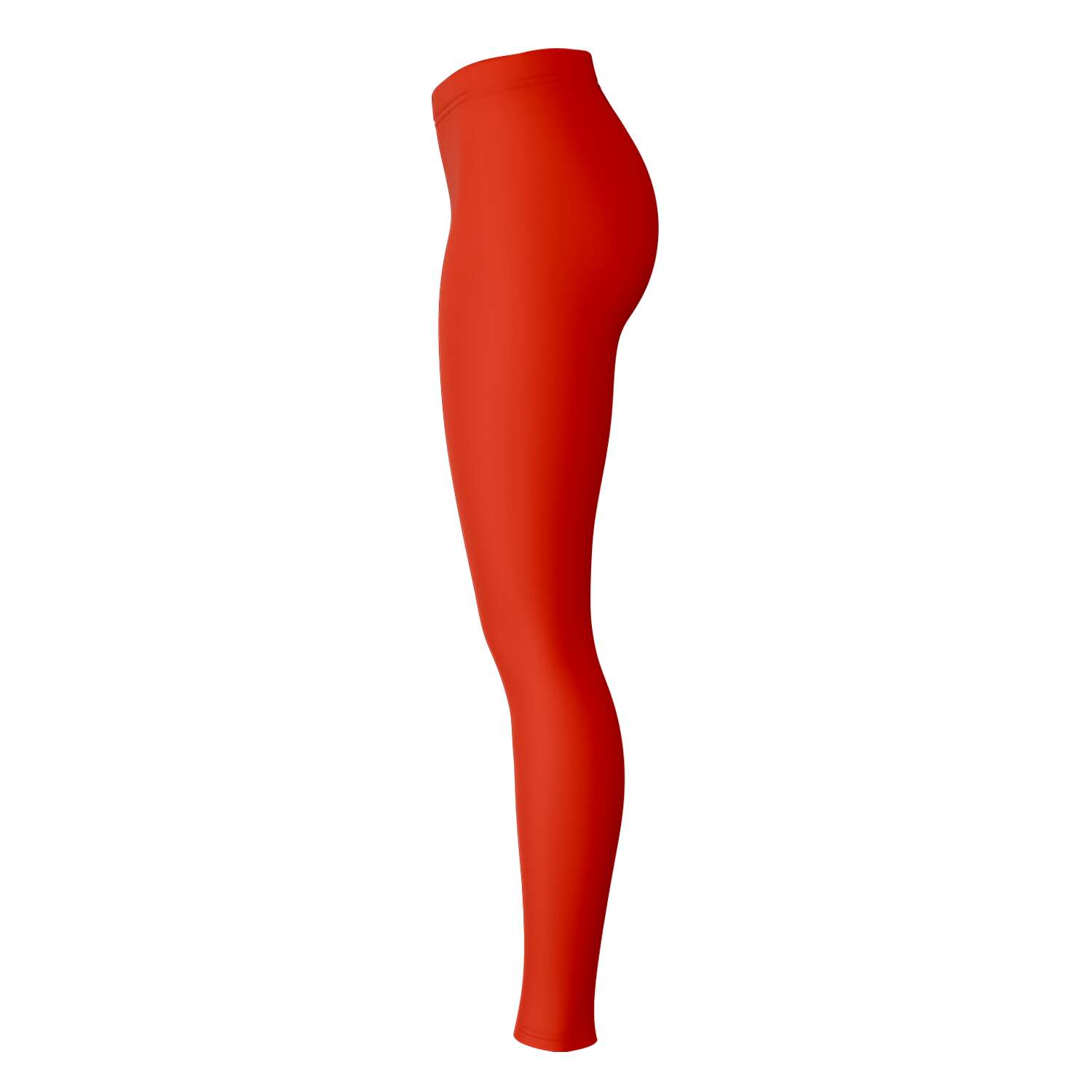 Right-side view of red panel Utah color leggings — passionate and powerful look by CollegeWares.