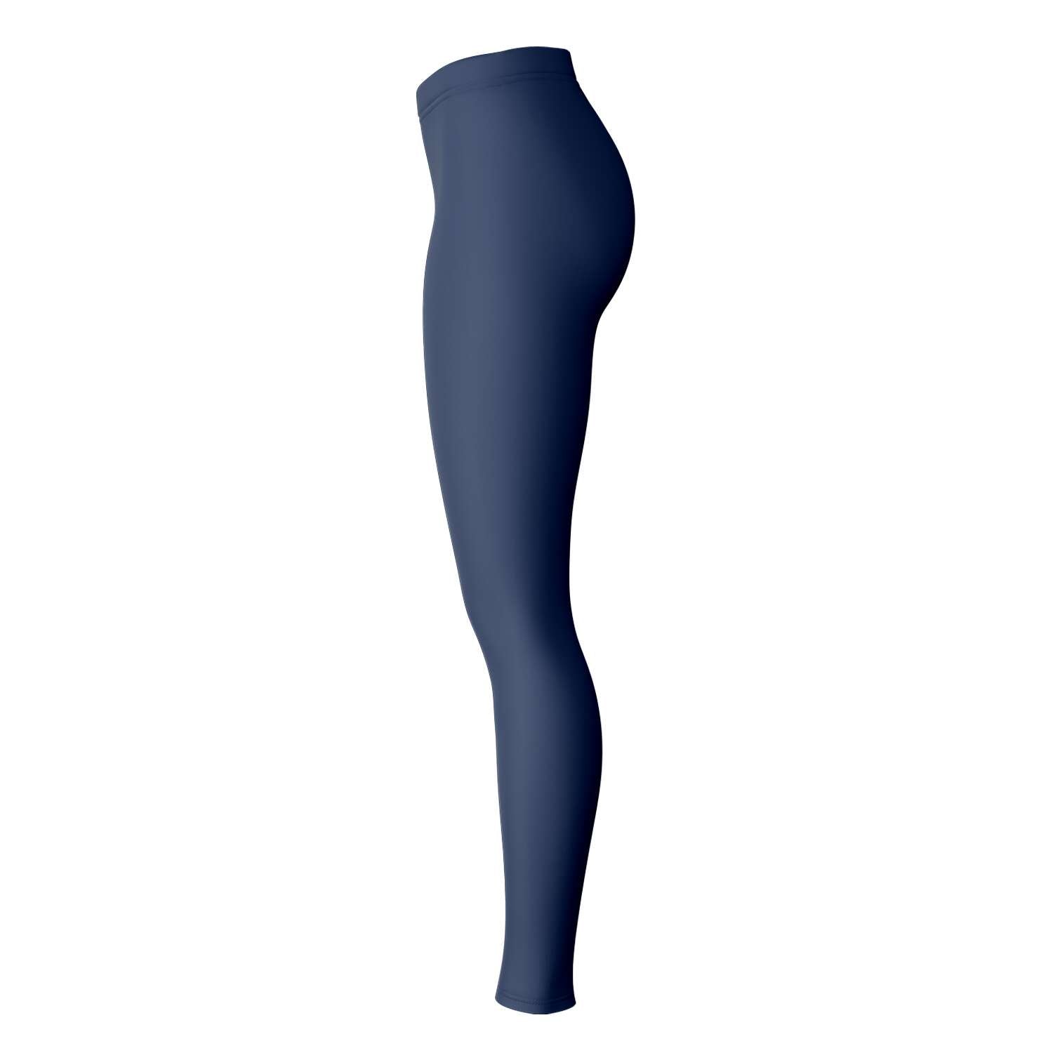Right-side view of navy panel UVA leggings — bold and classic Virginia style from CollegeWares.