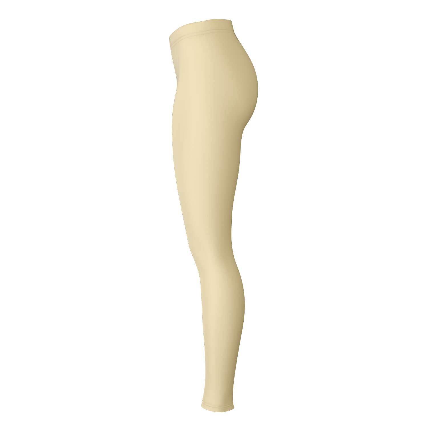 Right-side view of gold panel Washington leggings — school pride split-color design.