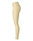 Right-side view of gold panel Washington leggings — school pride split-color design.