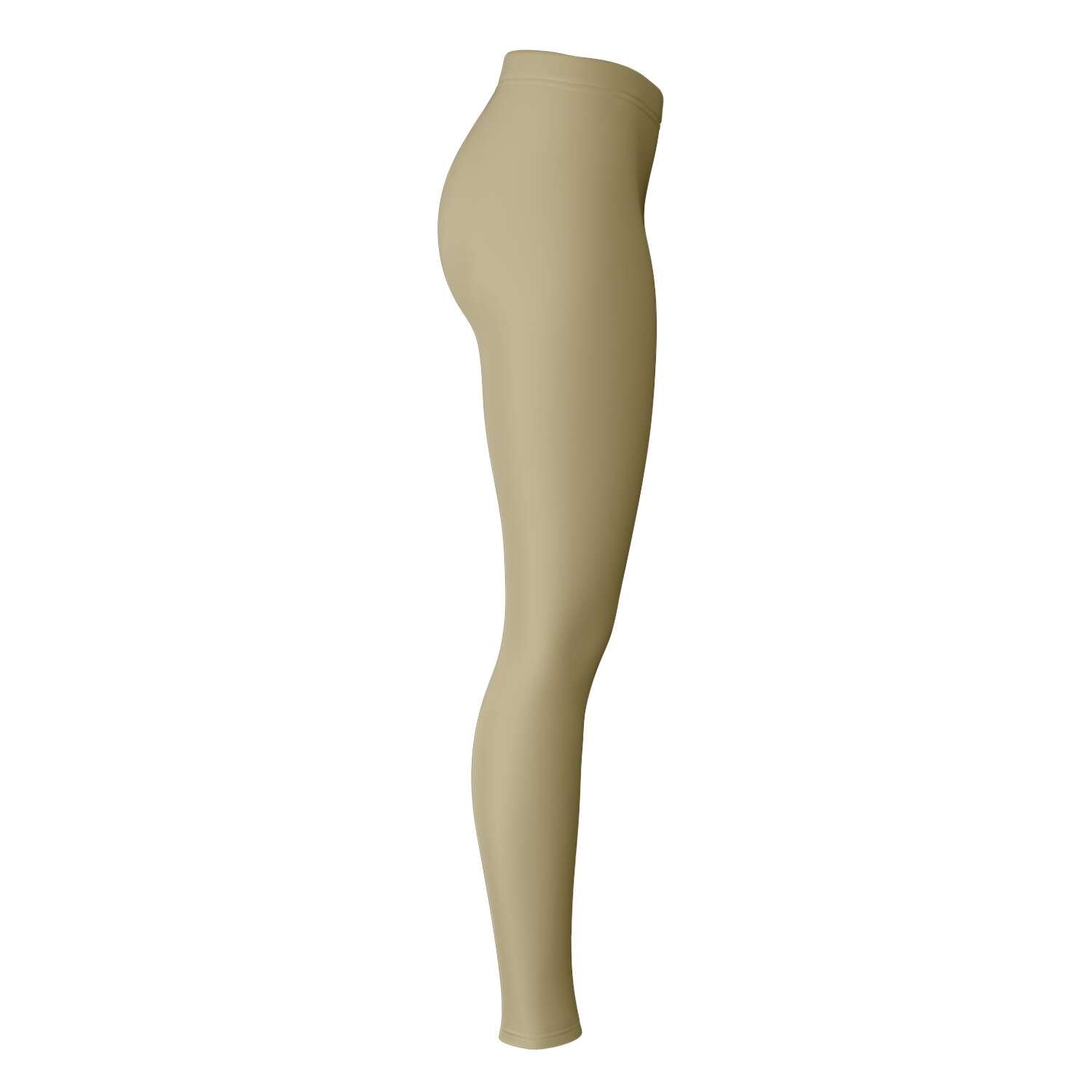Left-side view of gold panel Vanderbilt color leggings — subtle and scholarly from CollegeWares.