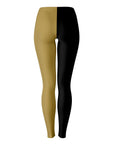 Back view of black and gold Wake Forest leggings with clean athletic design — game day look from CollegeWares.