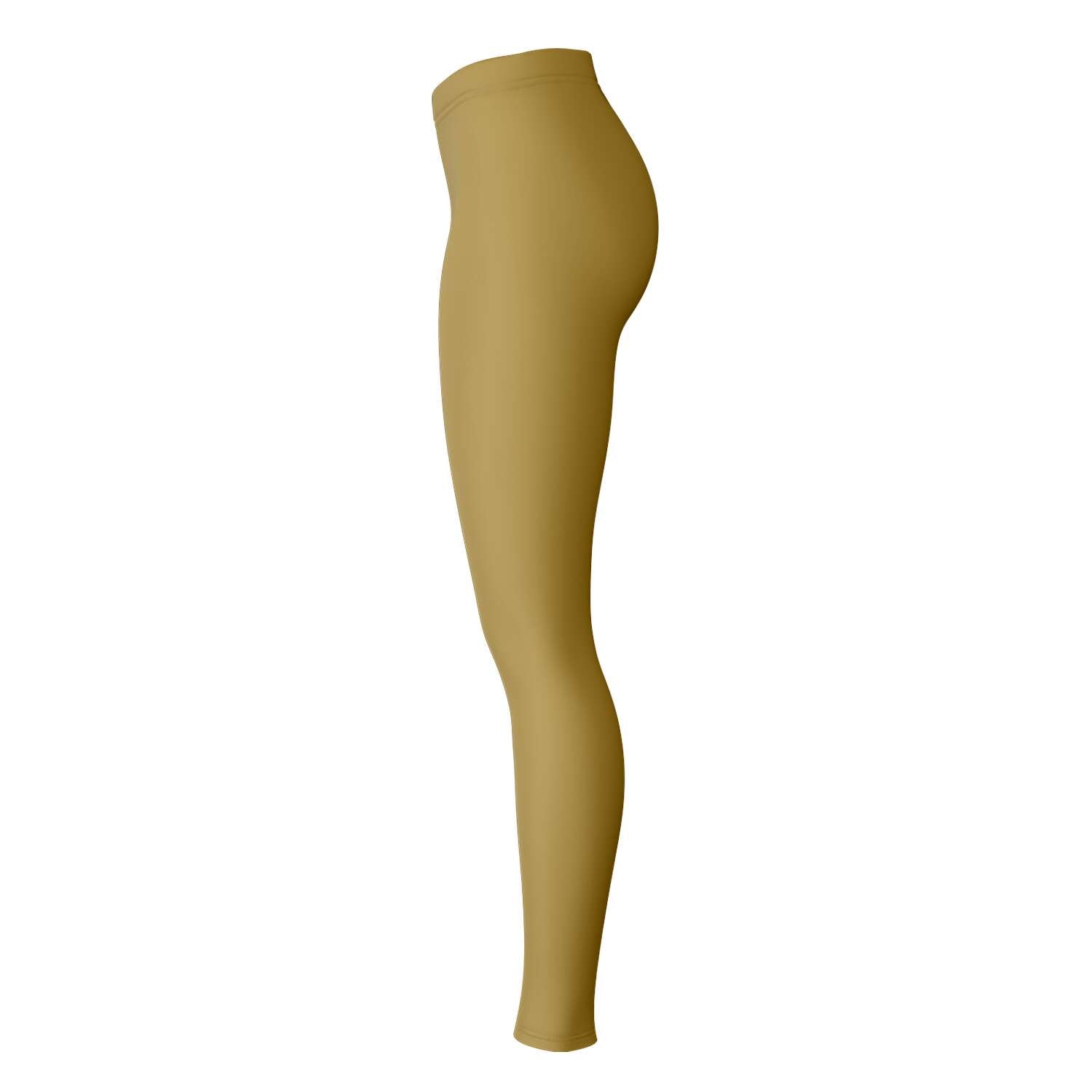 Right-side view of gold panel Wake Forest color leggings — spirited and classy style from CollegeWares.