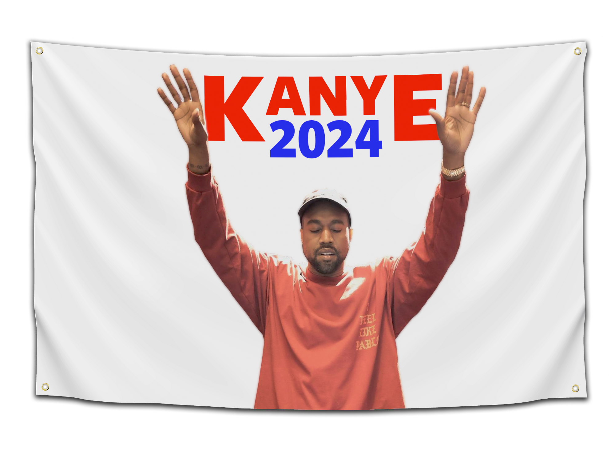 Kanye 2025 Flag CollegeWares West Donald Trump Funny Frat Dorm