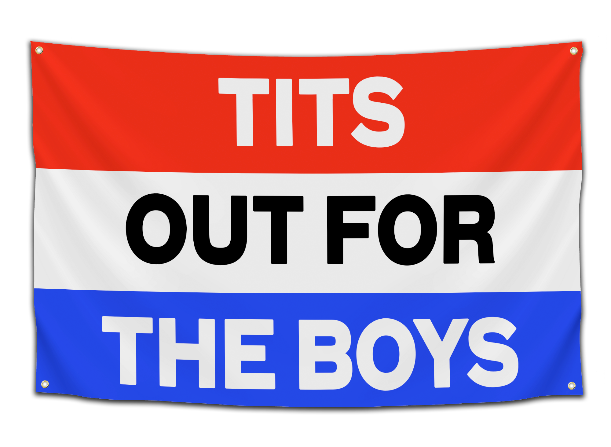 Tits Out For The Boys Flag - CollegeWares | Funny Frat Dorm Decor