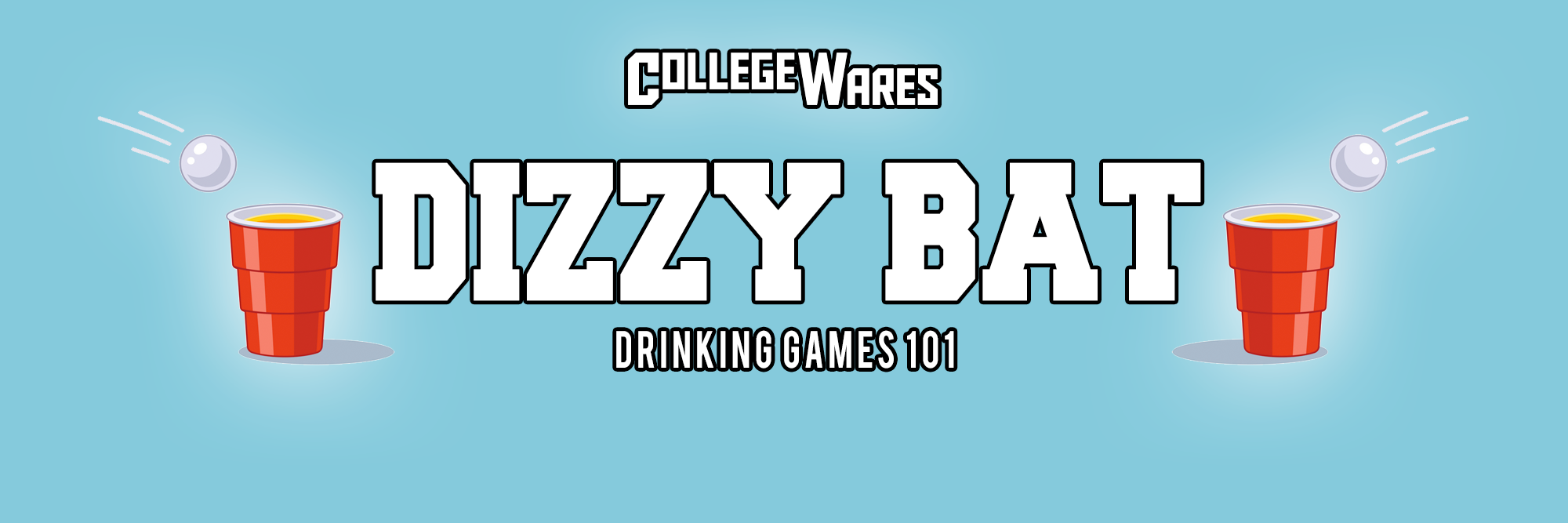 Dizzy Bat drinking game player spinning before a bat race