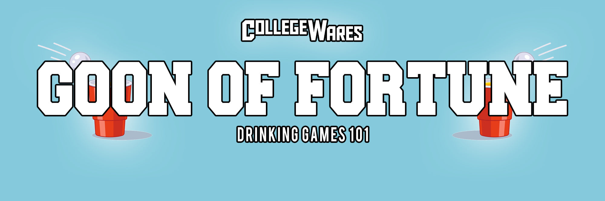 Goon of Fortune drinking game with boxed wine on a spinning clothesline