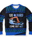 Go In Hard, Come Out Wet Swimming Christmas Sweatshirt