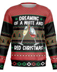 White and Red Wine Christmas Sweatshirt