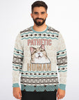 Pathetic Human Cat Christmas Sweatshirt