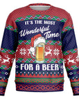 Wonderful Time for a Beer Christmas Sweatshirt