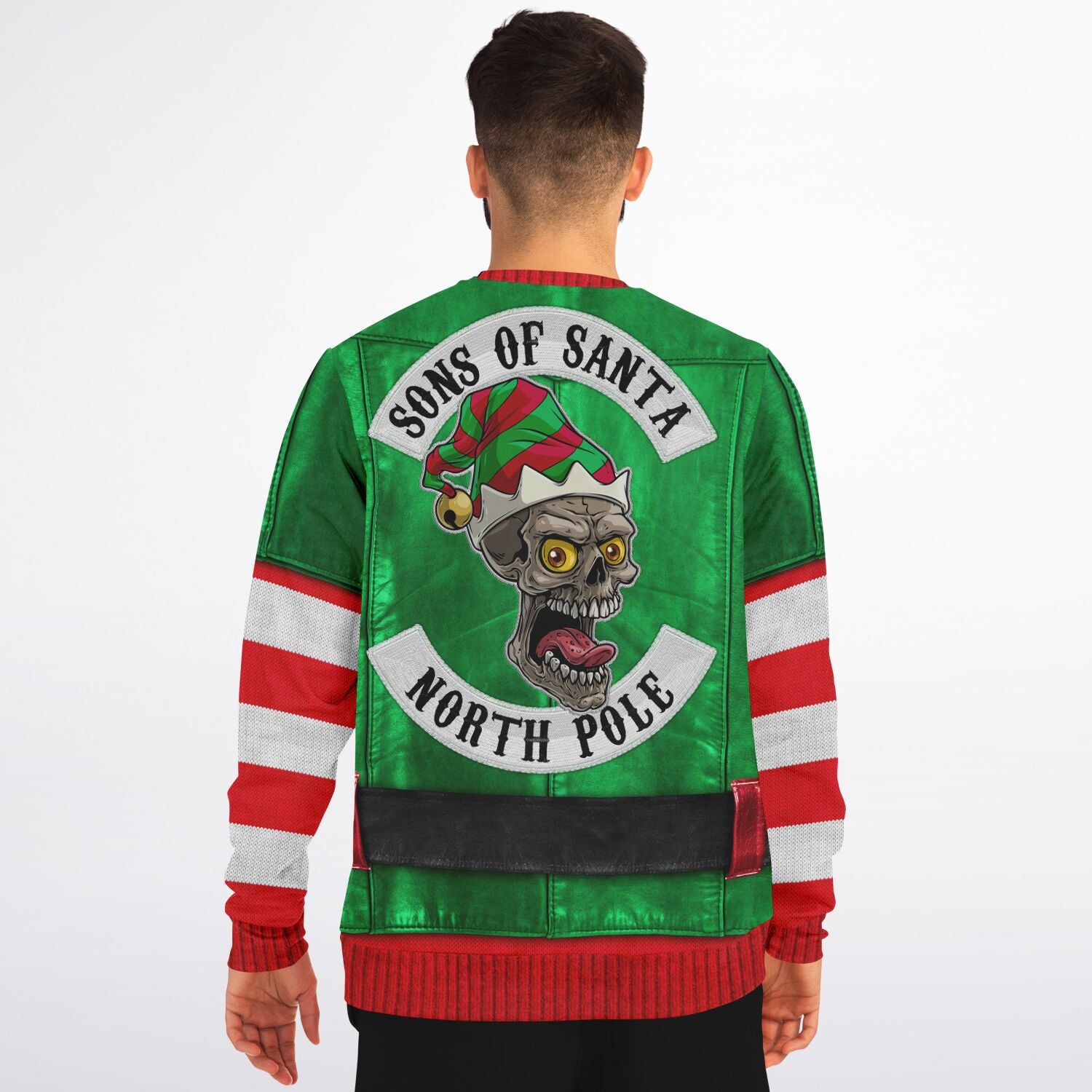 Santa&#39;s Little Biker Help Christmas Sweatshirt