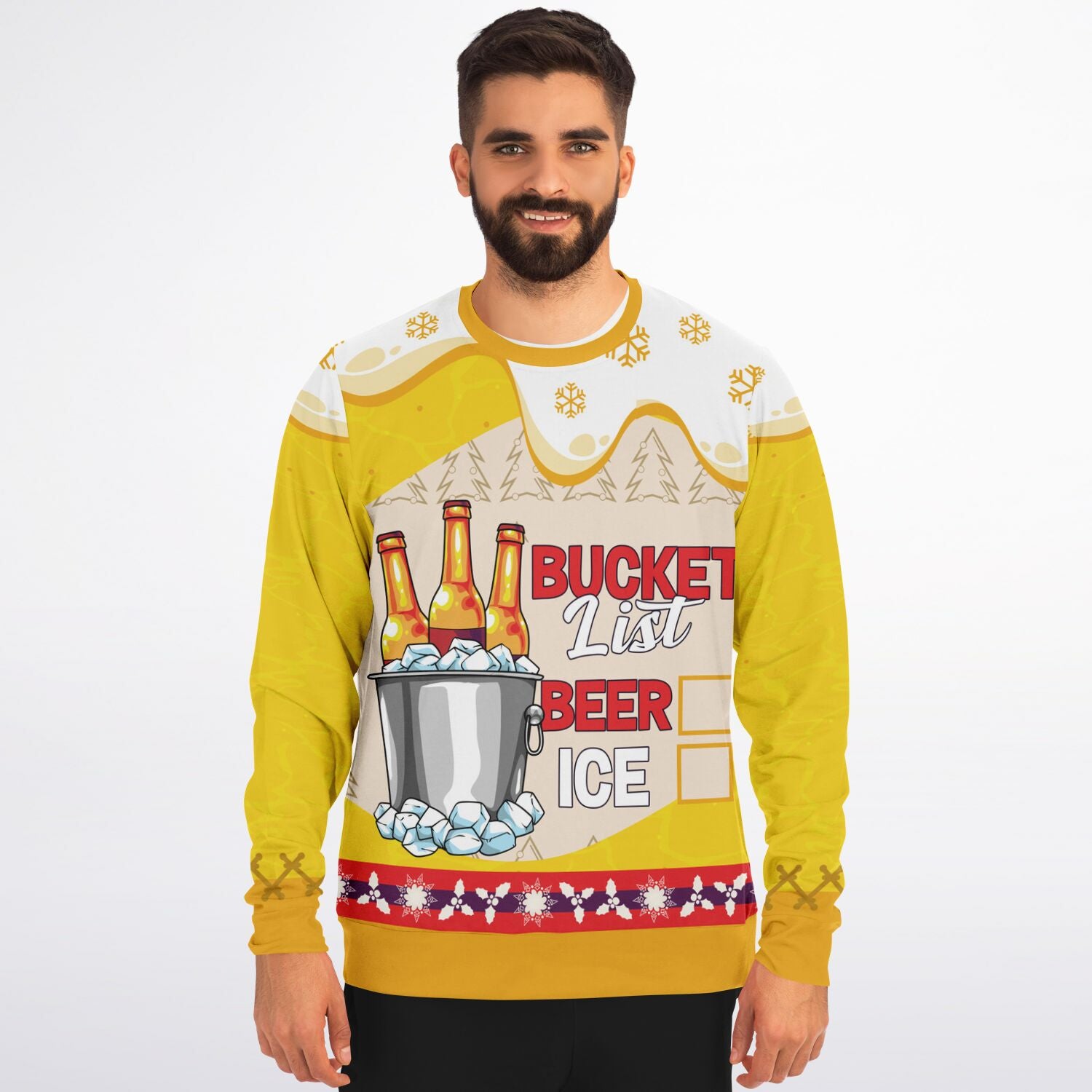 Bucket List: Beer and Ice Christmas Sweatshirt