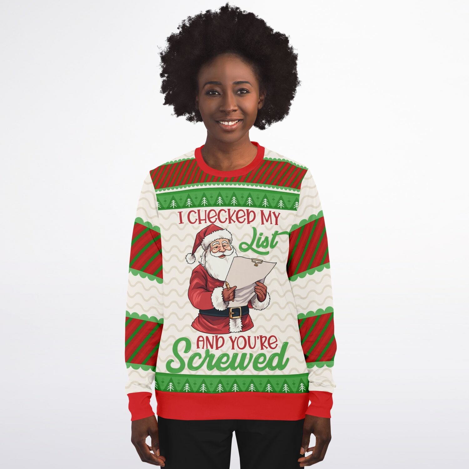 Santa’s List Says You’re Screwed Christmas Sweatshirt