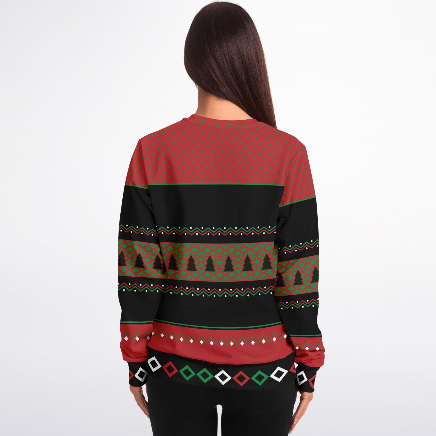 White and Red Wine Christmas Sweatshirt