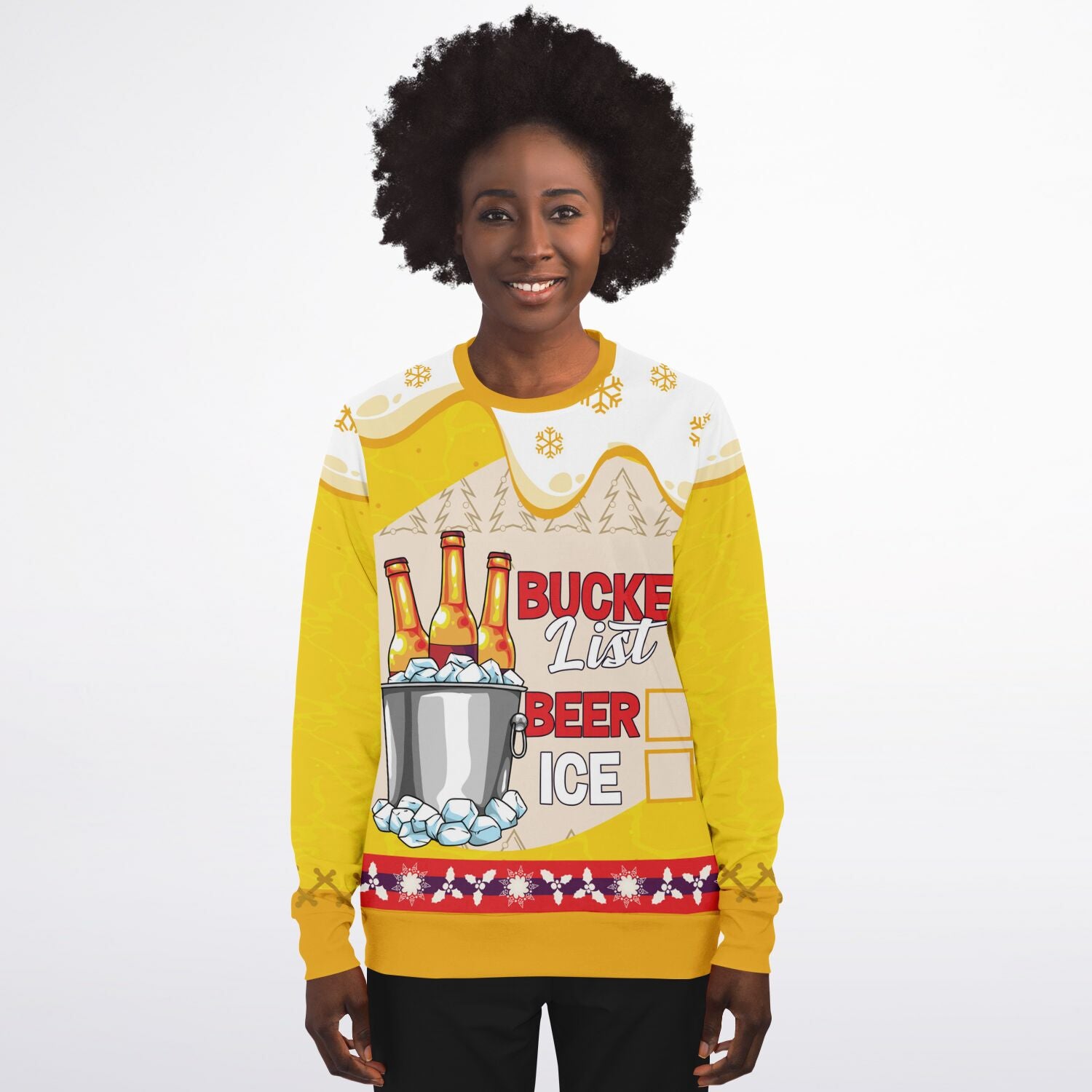 Bucket List: Beer and Ice Christmas Sweatshirt