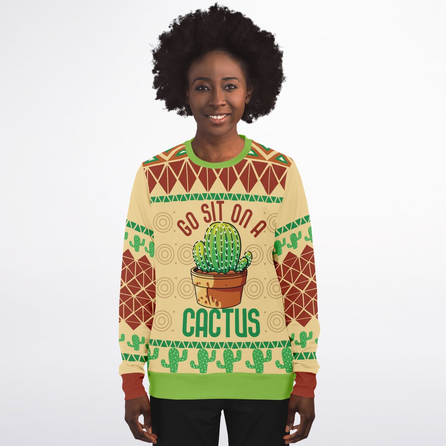 Go Sit on a Cactus Christmas Sweatshirt