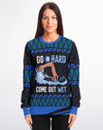 Go In Hard, Come Out Wet Swimming Christmas Sweatshirt