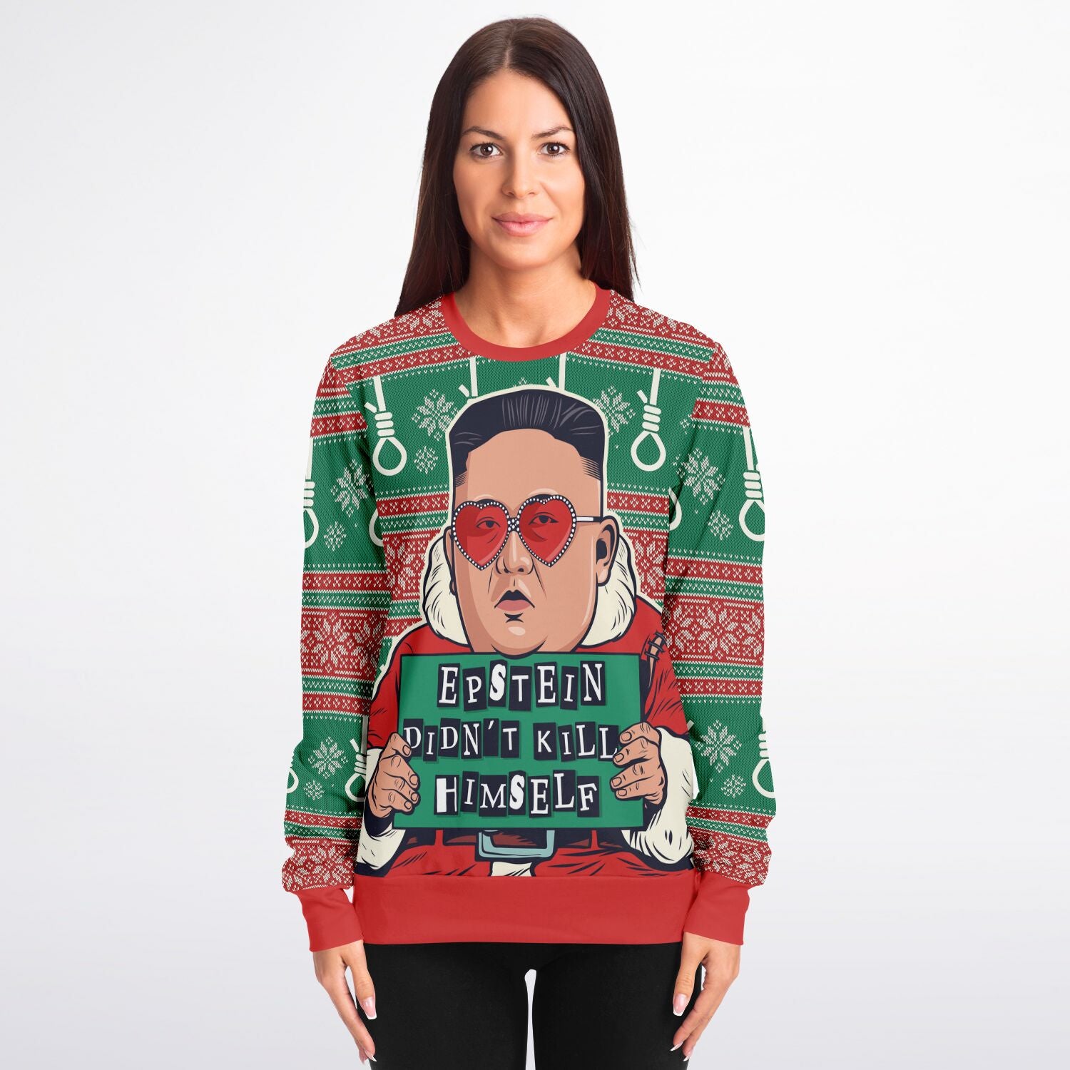 Epstein Didn&#39;t Kill Himself Kim Jung Un Christmas Sweatshirt